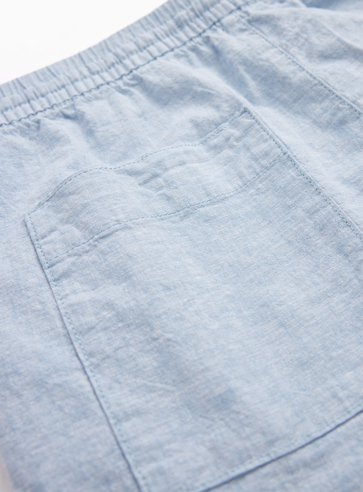 Light Blue Linen Blend Shorts 36 - Image 4 thumbnail